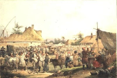 Village Fair in the Ukraine by Vasily Ivanovich Sternberg