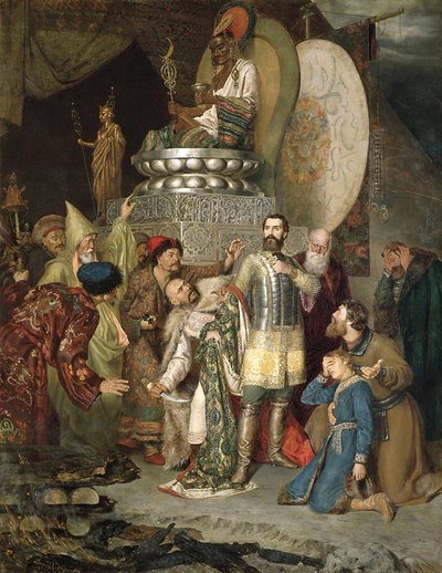 Prince Michael of Chernigov at the camp of Batu Khan by Vasily Smirnov