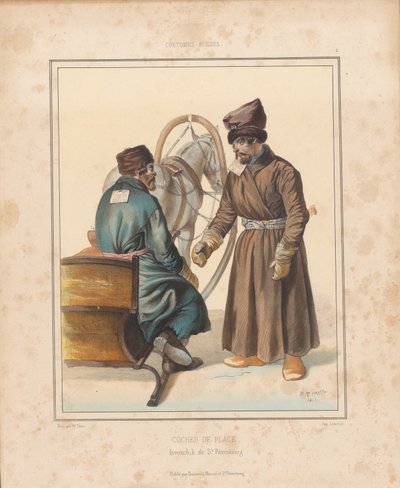 Coachmen in Petersburg, Mid 19th Century by Georg Wilhelm Timm