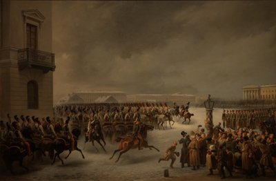 The Decembrist revolt at the Senate Square on December 14, 1825 by Georg Wilhelm Timm