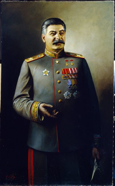 J. Stalin in the Uniform of Generalissimus of the Soviet Union by Vassily Nikolayevich Yakovlev