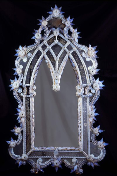 17th century Venetian mirror. Paris private collection by Venetian School