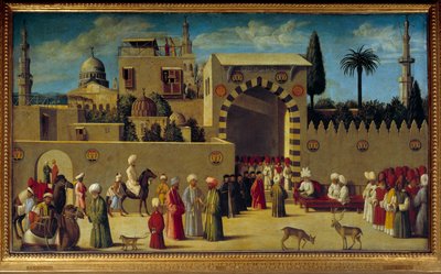Audience of a Venetian Embassy in Damascus by Venetian School