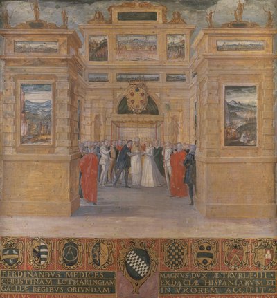 Wedding of Grand Duke Ferdinand I de Medici to Christine of Lorraine by Ventura di Arcangelo Salimbeni