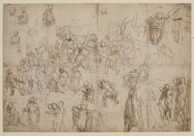 Studies for Christ Carrying the Cross by Veronese