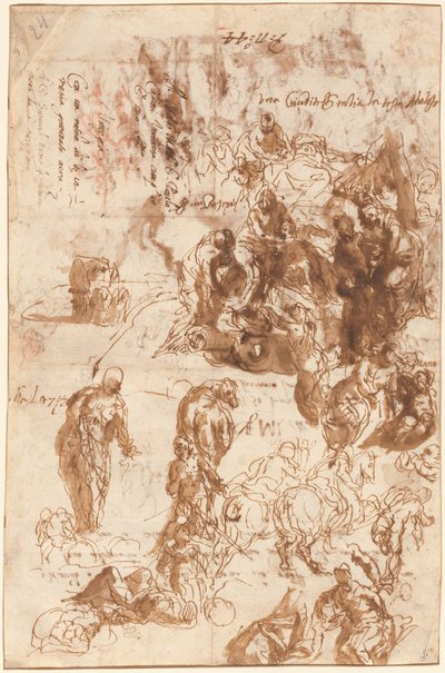 Studies for Judith and Holofernes, David and Goliath, The Finding of Moses, and Others by Veronese