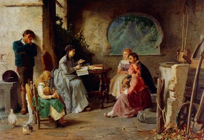 Botany lesson, by Vespasiano Bignami known as Vespa by Vespasiano Bignami