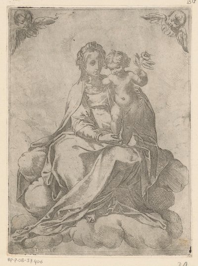 Mary with Child and Rose by Vespasiano Strada
