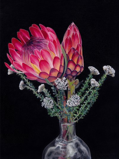 Vibrant Protea Bouquet by Viccy Wanliss