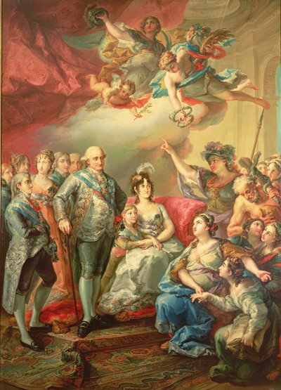 Paying Homage to Charles IV and His Family by Vicente Lopez y Portana