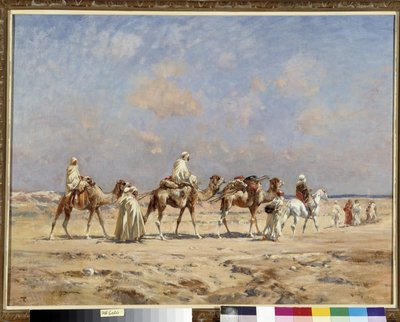 Caravan in the Desert by Victor Pierre Huguet