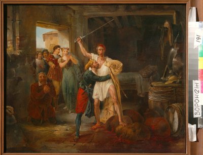 Don Quixote Fighting Certain Skins of Red Wine by Victor Adam