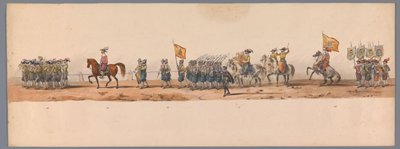 Historical parade at the second centenary of the Utrecht University, 1836 (plate 7) by Victor Adam