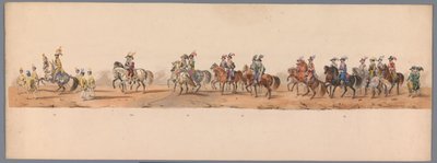 Historical Parade at the Second Centennial of Utrecht University, 1836 (plate 8) by Victor Adam