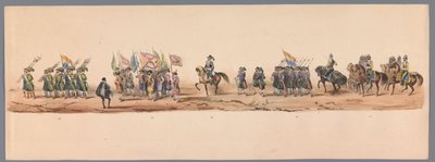 Historical Parade at the Bicentennial of Utrecht University, 1836 (plate 9) by Victor Adam