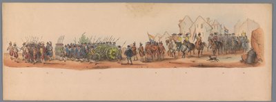 Historical Parade at the Second Centennial of the Utrecht University, 1836 (plate 10) by Victor Adam
