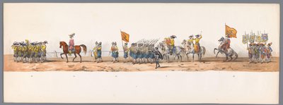 Historical Procession at the Second Centennial of Utrecht University, 1836 (Plate 7) by Victor Adam