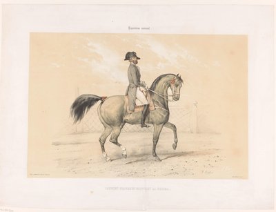 Laurent Franconi Riding His Mare Norma (Horses and Riders at the Racetrack series) by Victor Adam