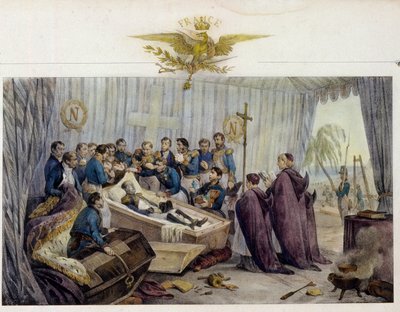 Opening of the Coffin of Napoleon on Saint Helena Island on October 16 by Victor Adam