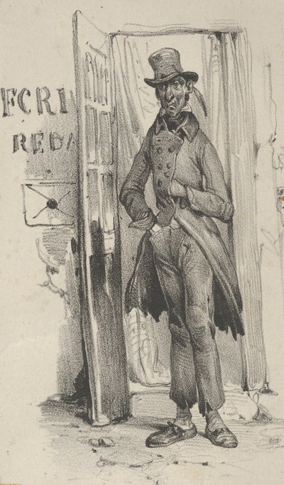 Man standing in a doorway by Victor Adam