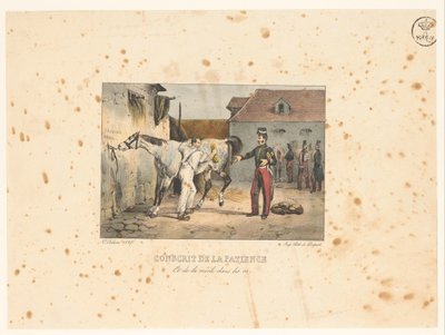 Recruit Caring for a Horse (series title: Military Scenes) by Victor Adam