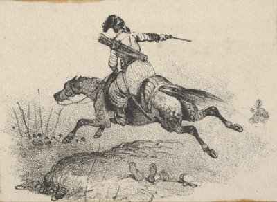 Soldier on Galloping Horse by Victor Adam