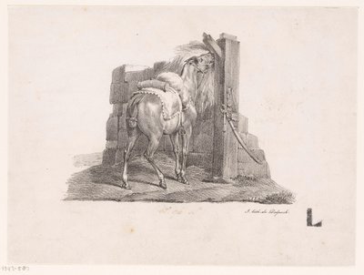 Study of a Horse in a Stable by Victor Adam
