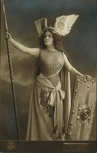 Madame Charles Cahier as Brünhilde in Die Walküre (The Valkyrie) by Victor Angerer