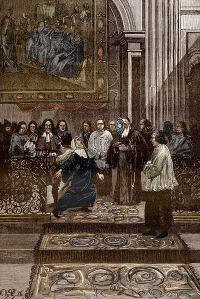 Exorcism of the Possessed Mother Superior of the Ursuline Convent by the Priest of Chinon, Pierre Barre by Victor Armand Poirson