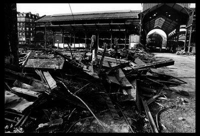 Demolition of the central market in Paris, in August 1971 by Victor Baltard