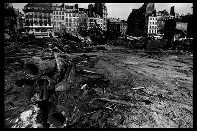 Demolition of the central market in Paris, in August 1971 by Victor Baltard