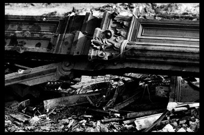 Demolition of the central market in Paris, in August 1971 (b/w photo) by Victor Baltard