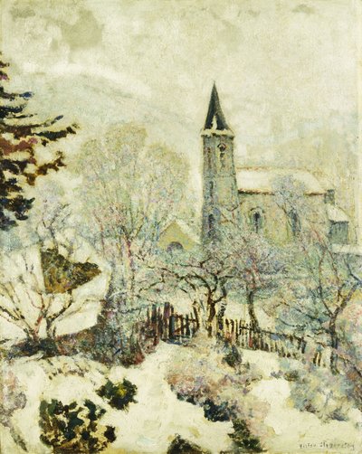 Murol Church in Winter by Victor Charreton