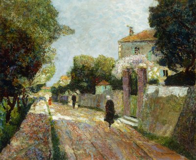 Sunny Village Street by Victor Charreton