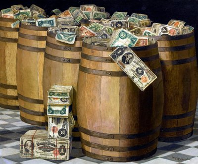Barrels of Money by Victor Dubreuil