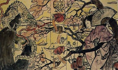 Sketch for the binding of a book on Japanese Art by Victor Emile Prouve