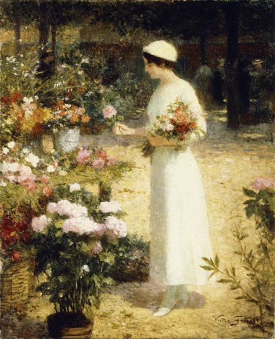 At the Flower Market by Victor Gabriel Gilbert