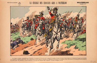 Charge of the Royal Scots Greys at the Battle of Waterloo, c.1920 by Victor Huen