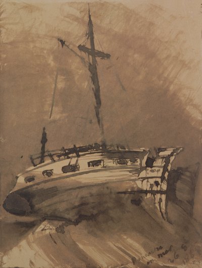 A Ship in Choppy Seas, 1864 by Victor Hugo