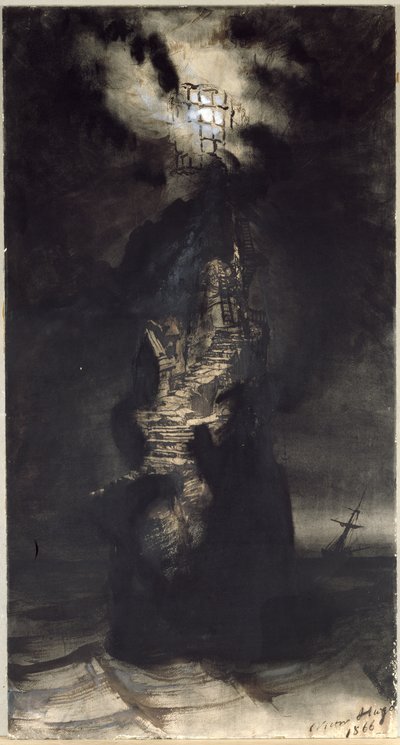Casquets Lighthouse, 1866 by Victor Hugo