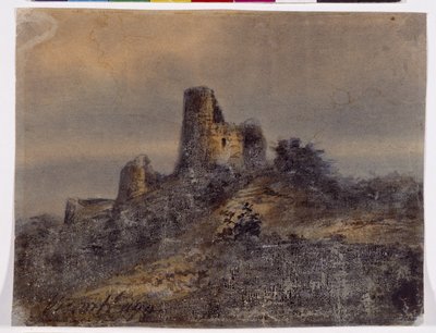 View of the Ruins of the Castle of Arques la Bataille by Victor Hugo