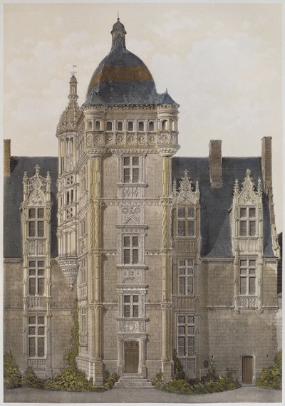 Chateau of Saint-Ouen, Mayenne, illustration from 
