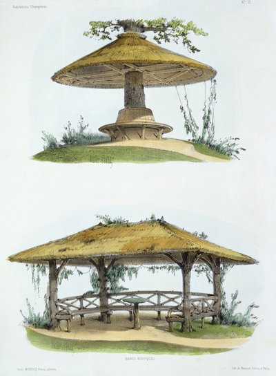 Rustic benches, from 