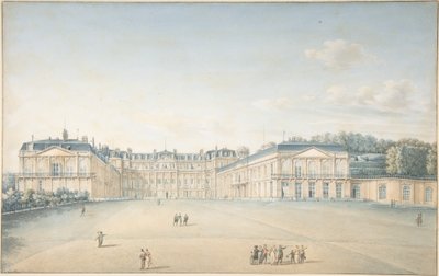 Courtyard of the Château de Saint-Cloud by Victor Jean Nicolle