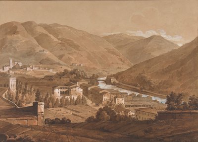 Town in an Alpine Valley by Victor Jean Nicolle
