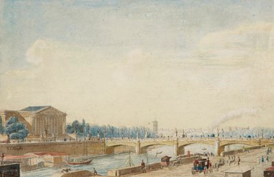 View of the Pont de la Concorde and the Palais Bourbon in Paris by Victor Jean Nicolle