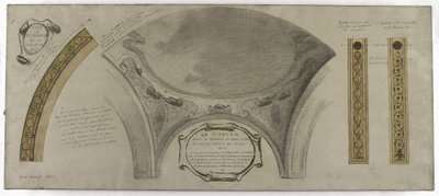 Sketch for the Galerie Lobau, Hôtel de Ville, Paris: Ornamental Project for a Cupola by Victor Jean Pierre Maziès