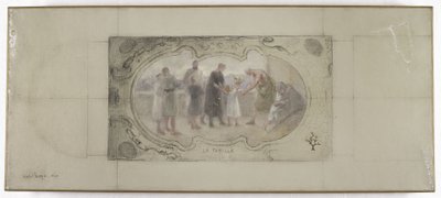 Sketch for the Galerie Lobau, Hôtel de Ville, Paris: The Family by Victor Jean Pierre Maziès