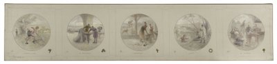 Sketch for the Lobau Gallery at Paris City Hall: Agriculture. Commerce. Industry. Art. Science, in 1890 by Victor Jean Pierre Maziès