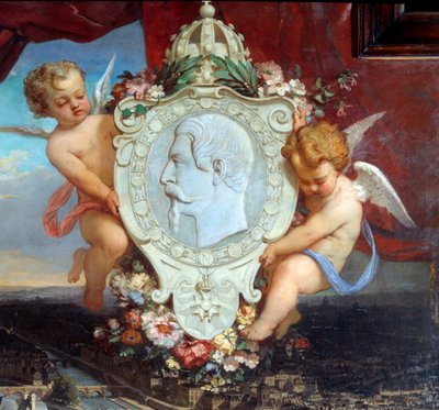 The Louvre of Napoleon III (detail) by Victor Joseph Chavet
